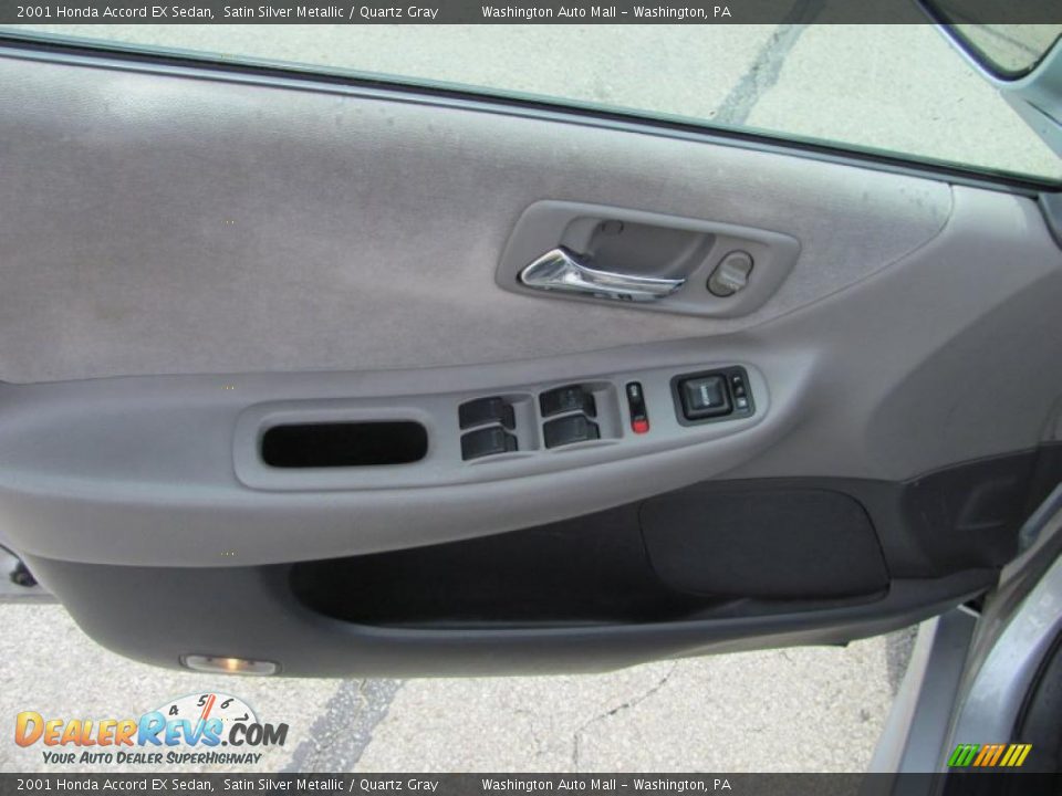 2001 Honda Accord EX Sedan Satin Silver Metallic / Quartz Gray Photo #15