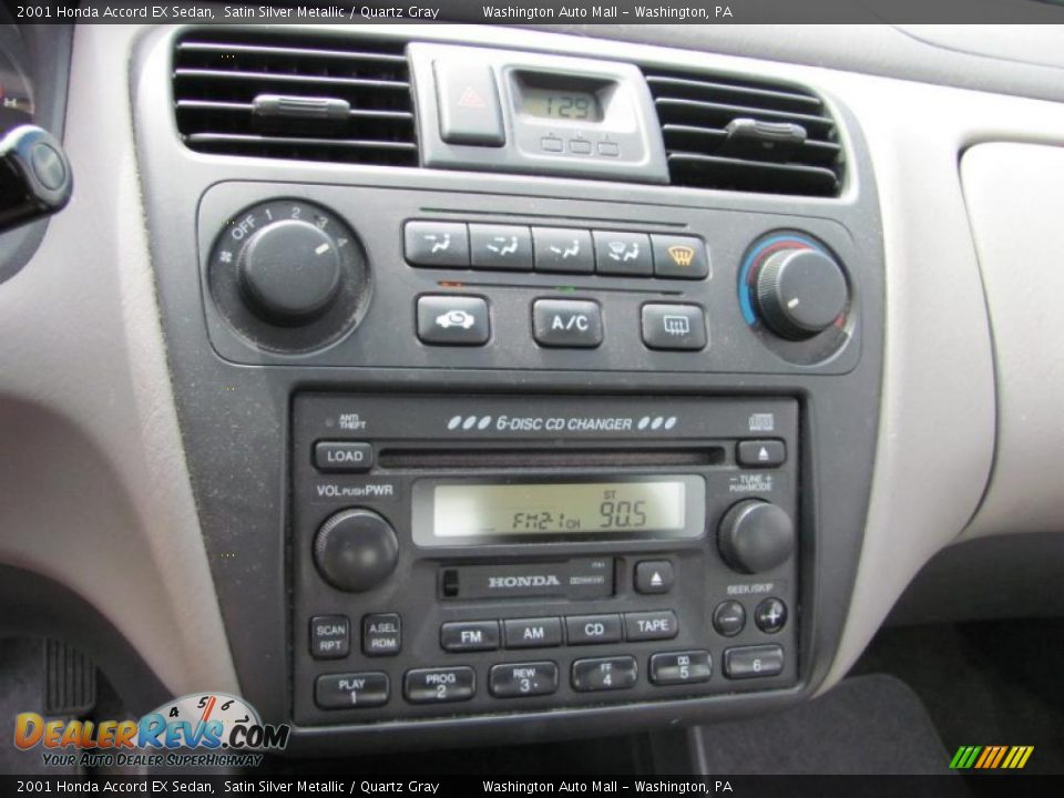 2001 Honda Accord EX Sedan Satin Silver Metallic / Quartz Gray Photo #17