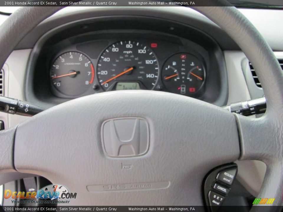 2001 Honda Accord EX Sedan Satin Silver Metallic / Quartz Gray Photo #18