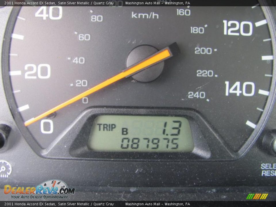 2001 Honda Accord EX Sedan Satin Silver Metallic / Quartz Gray Photo #20
