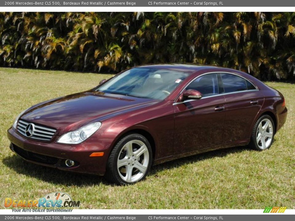 2006 Mercedes-Benz CLS 500 Bordeaux Red Metallic / Cashmere Beige Photo #1