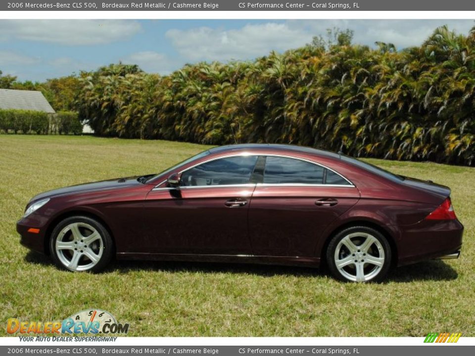 2006 Mercedes-Benz CLS 500 Bordeaux Red Metallic / Cashmere Beige Photo #2