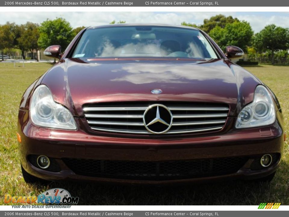 2006 Mercedes-Benz CLS 500 Bordeaux Red Metallic / Cashmere Beige Photo #10