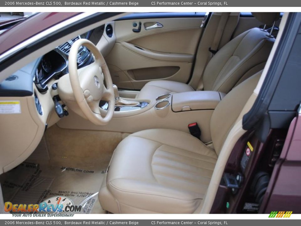2006 Mercedes-Benz CLS 500 Bordeaux Red Metallic / Cashmere Beige Photo #15