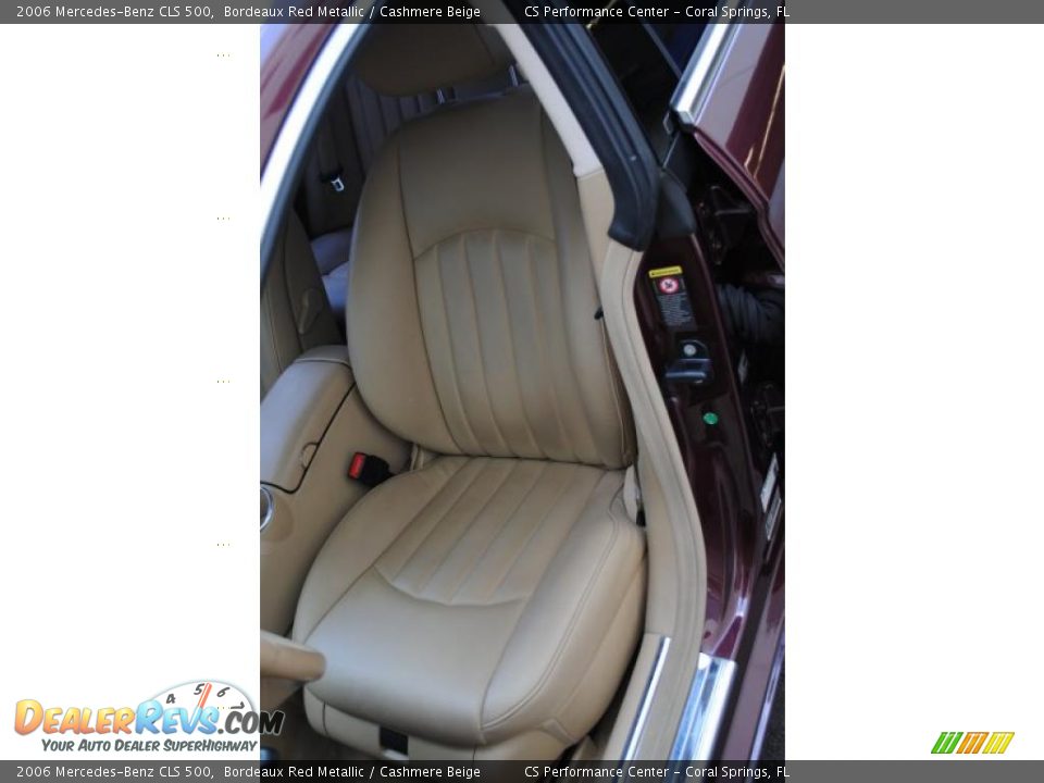 2006 Mercedes-Benz CLS 500 Bordeaux Red Metallic / Cashmere Beige Photo #16