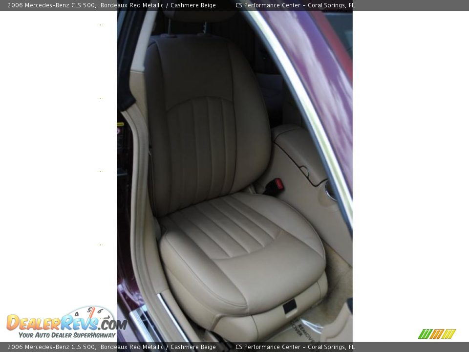 2006 Mercedes-Benz CLS 500 Bordeaux Red Metallic / Cashmere Beige Photo #18