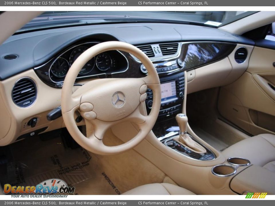2006 Mercedes-Benz CLS 500 Bordeaux Red Metallic / Cashmere Beige Photo #19