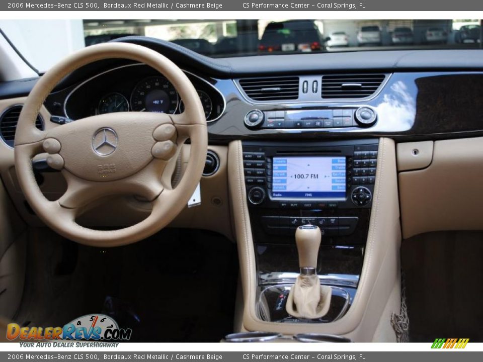 2006 Mercedes-Benz CLS 500 Bordeaux Red Metallic / Cashmere Beige Photo #21
