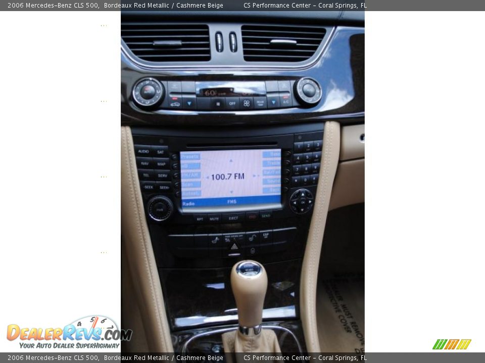 2006 Mercedes-Benz CLS 500 Bordeaux Red Metallic / Cashmere Beige Photo #25
