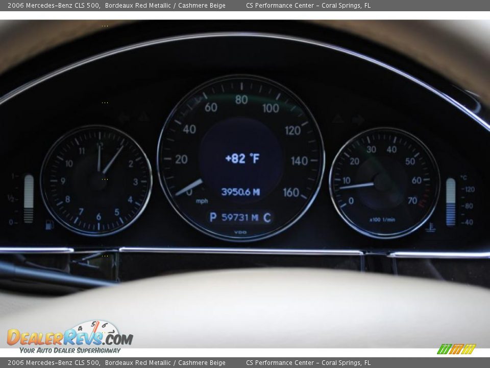 2006 Mercedes-Benz CLS 500 Bordeaux Red Metallic / Cashmere Beige Photo #30