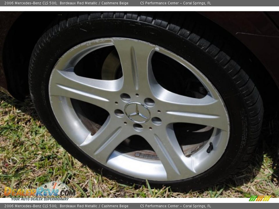 2006 Mercedes-Benz CLS 500 Bordeaux Red Metallic / Cashmere Beige Photo #35