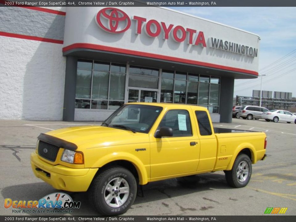 2003 Ford Ranger Edge SuperCab 4x4 Chrome Yellow / Dark Graphite Photo #1