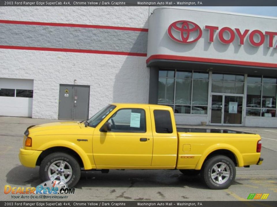 2003 Ford Ranger Edge SuperCab 4x4 Chrome Yellow / Dark Graphite Photo #2