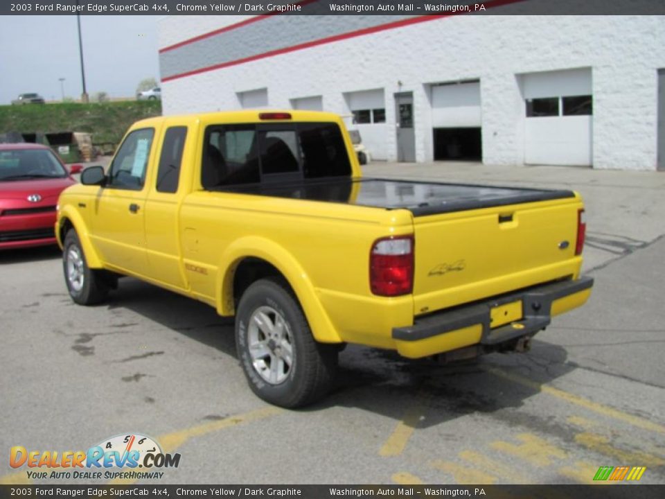 2003 Ford Ranger Edge SuperCab 4x4 Chrome Yellow / Dark Graphite Photo #4