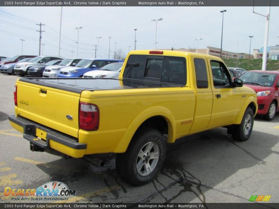 2003 Ford Ranger Edge SuperCab 4x4 Chrome Yellow / Dark Graphite Photo #6