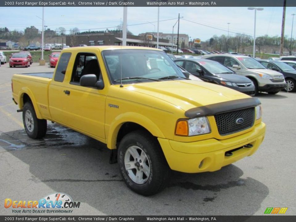 2003 Ford Ranger Edge SuperCab 4x4 Chrome Yellow / Dark Graphite Photo #8