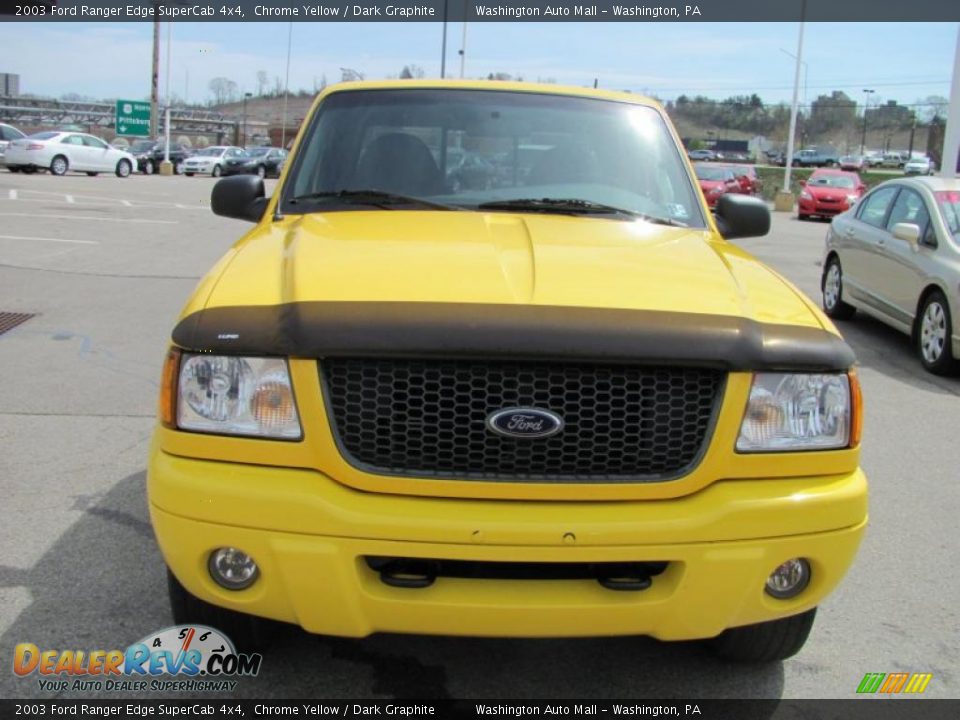 2003 Ford Ranger Edge SuperCab 4x4 Chrome Yellow / Dark Graphite Photo #9