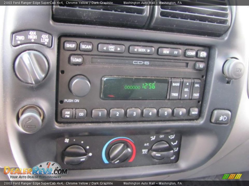 2003 Ford Ranger Edge SuperCab 4x4 Chrome Yellow / Dark Graphite Photo #17