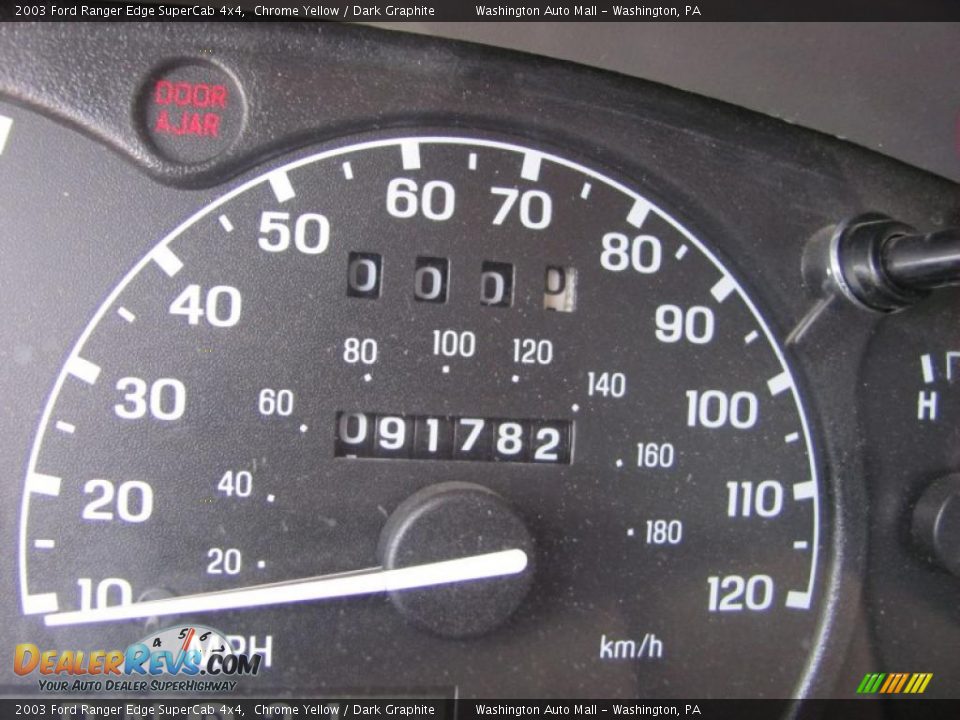 2003 Ford Ranger Edge SuperCab 4x4 Chrome Yellow / Dark Graphite Photo #20