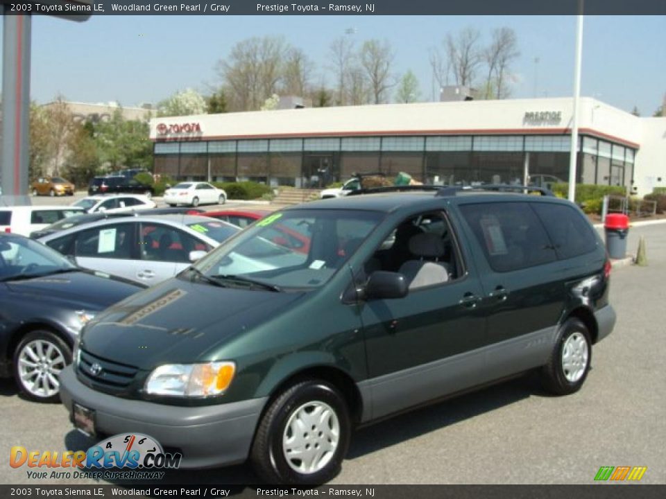 2003 Toyota Sienna LE Woodland Green Pearl / Gray Photo #1