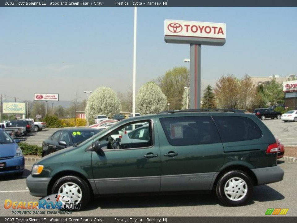 2003 Toyota Sienna LE Woodland Green Pearl / Gray Photo #3