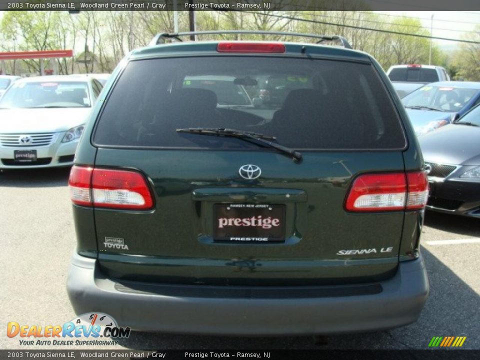 2003 Toyota Sienna LE Woodland Green Pearl / Gray Photo #5