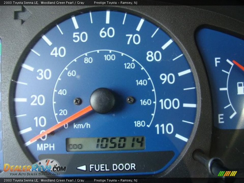 2003 Toyota Sienna LE Woodland Green Pearl / Gray Photo #10