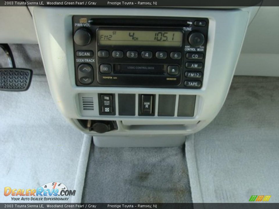 2003 Toyota Sienna LE Woodland Green Pearl / Gray Photo #12