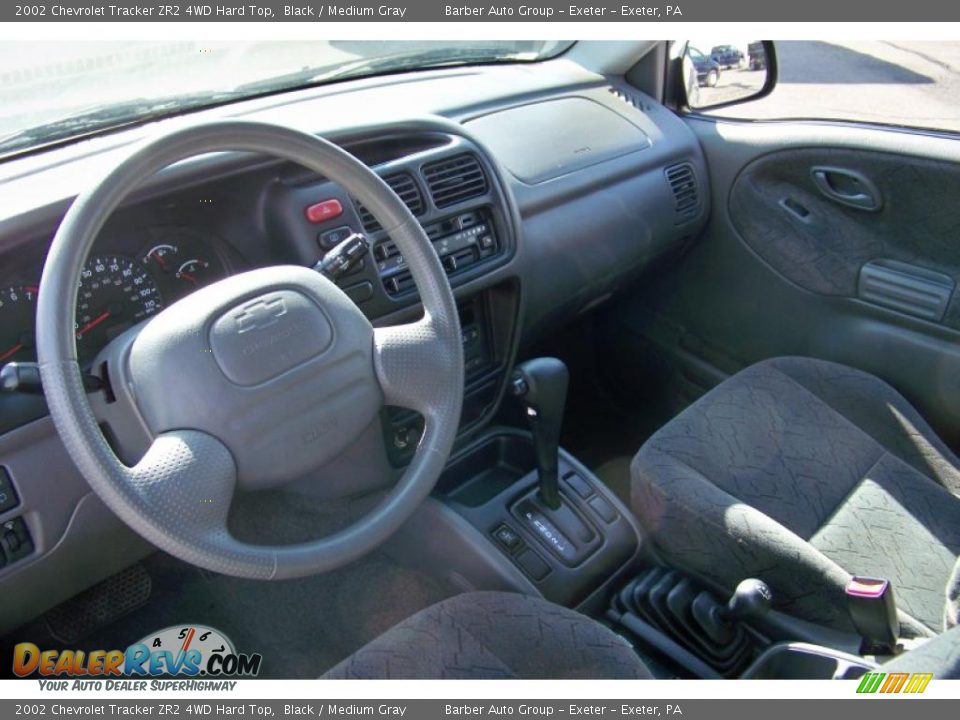 2002 Chevrolet Tracker ZR2 4WD Hard Top Black / Medium Gray Photo #13