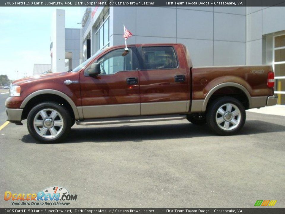 2006 Ford F150 Lariat SuperCrew 4x4 Dark Copper Metallic / Castano Brown Leather Photo #3