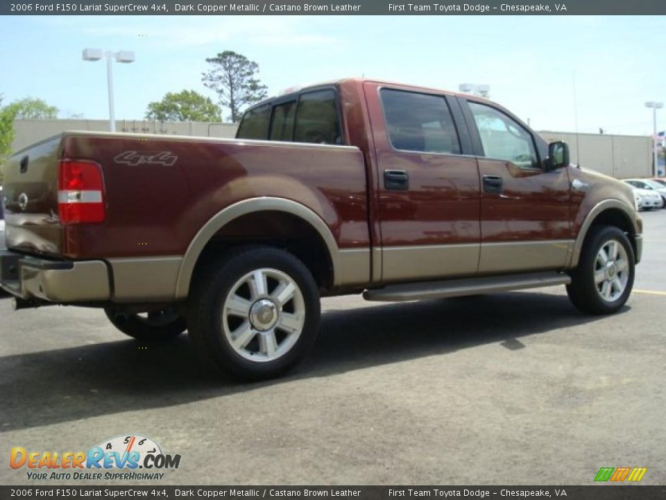 2006 Ford F150 Lariat SuperCrew 4x4 Dark Copper Metallic / Castano Brown Leather Photo #5