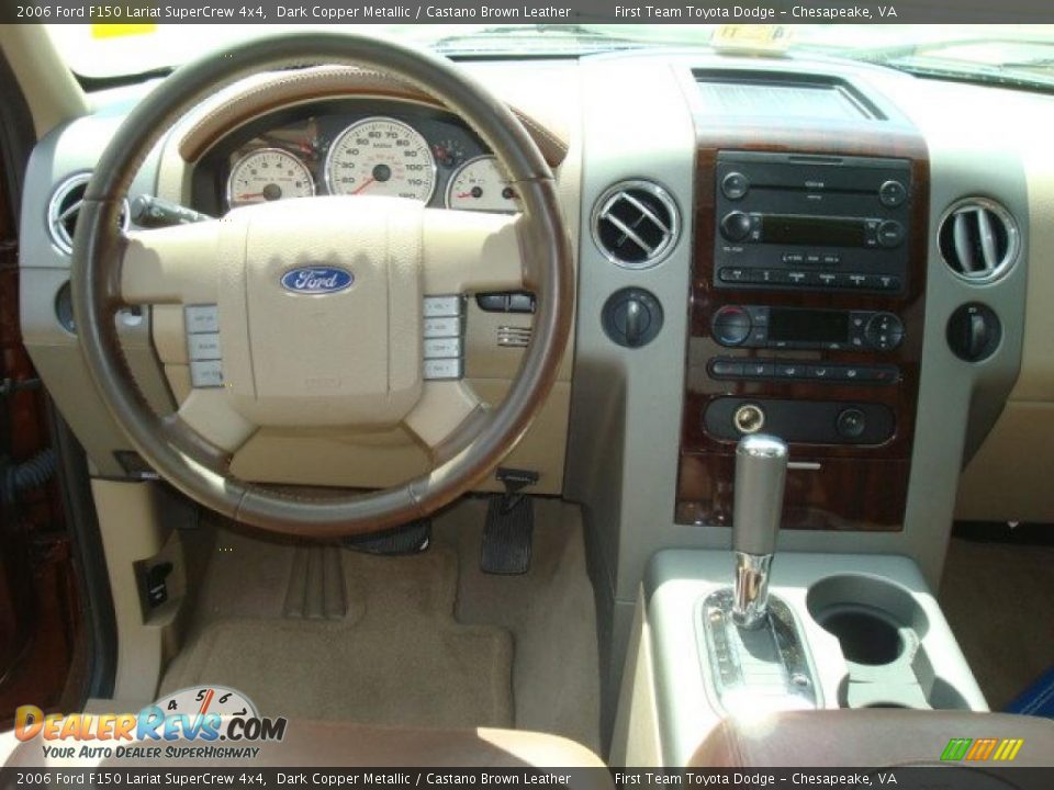 2006 Ford F150 Lariat SuperCrew 4x4 Dark Copper Metallic / Castano Brown Leather Photo #11