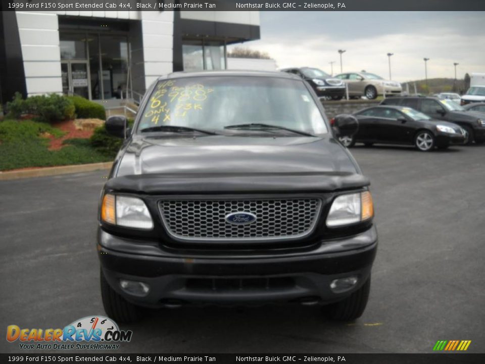 1999 Ford F150 Sport Extended Cab 4x4 Black / Medium Prairie Tan Photo #2