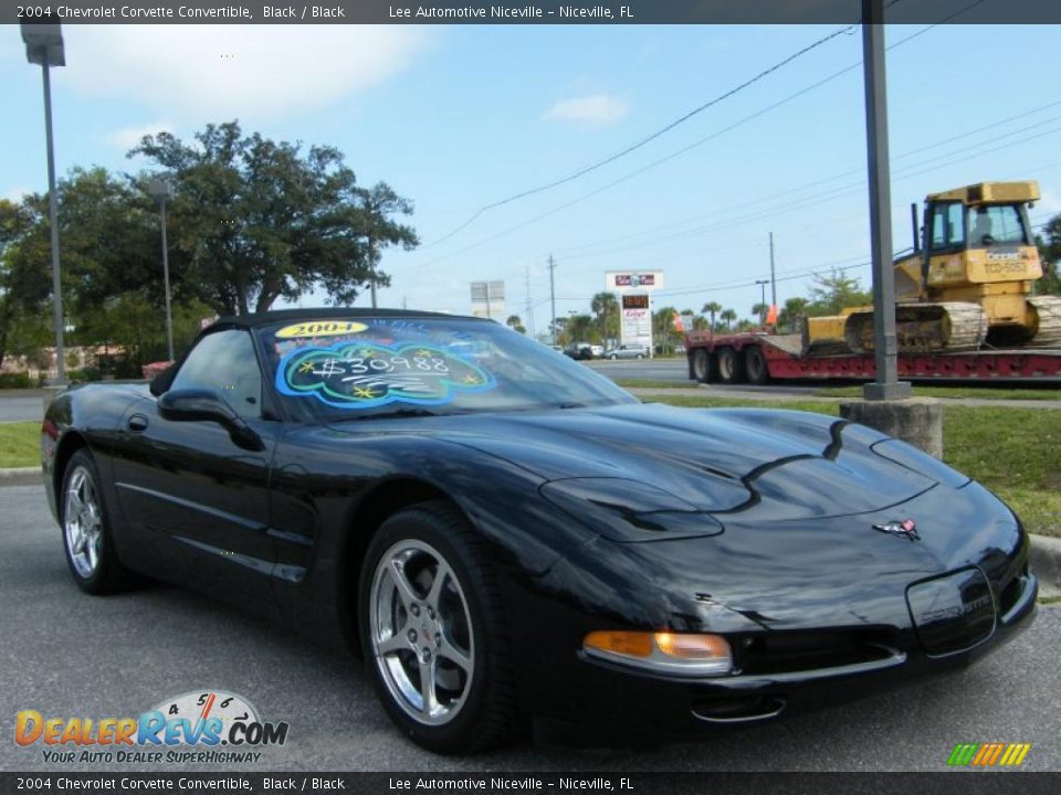 2004 Chevrolet Corvette Convertible Black / Black Photo #7