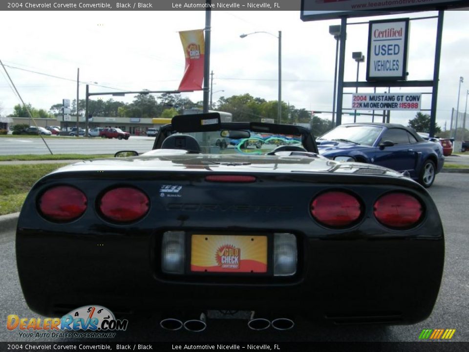 2004 Chevrolet Corvette Convertible Black / Black Photo #13