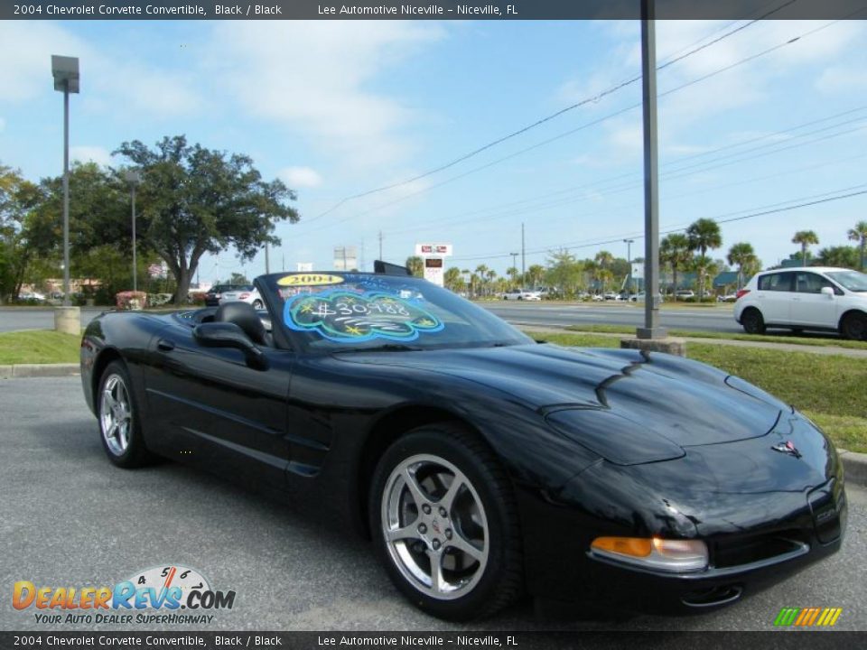 2004 Chevrolet Corvette Convertible Black / Black Photo #16