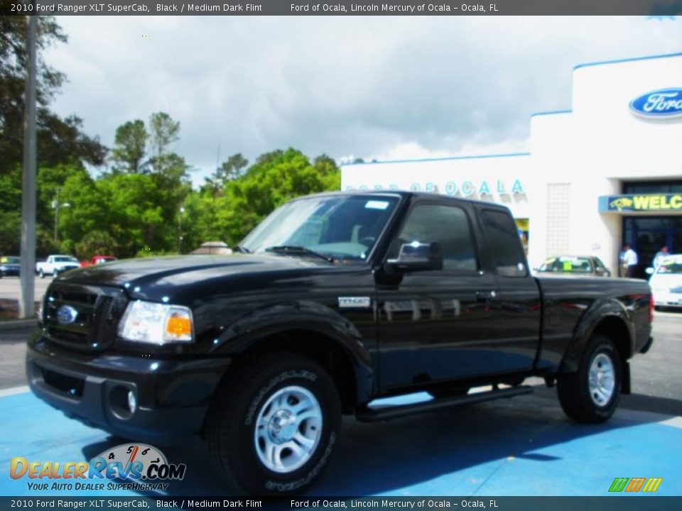 2010 Ford Ranger XLT SuperCab Black / Medium Dark Flint Photo #1