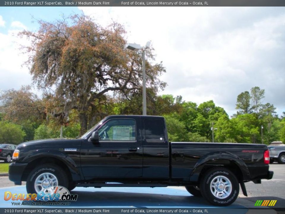 2010 Ford Ranger XLT SuperCab Black / Medium Dark Flint Photo #2