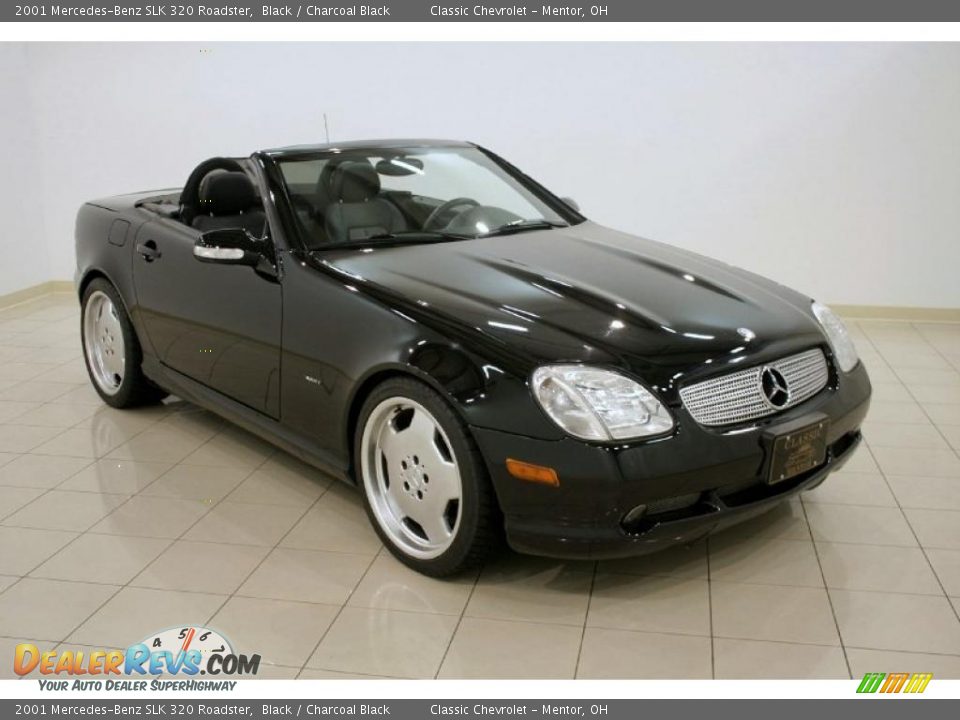 2001 Mercedes-Benz SLK 320 Roadster Black / Charcoal Black Photo #1