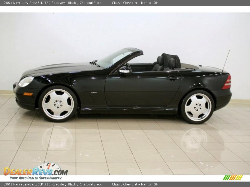 2001 Mercedes-Benz SLK 320 Roadster Black / Charcoal Black Photo #4