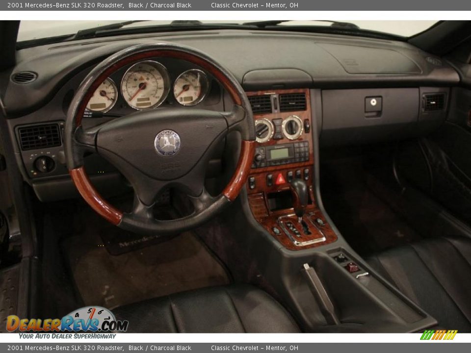 2001 Mercedes-Benz SLK 320 Roadster Black / Charcoal Black Photo #14