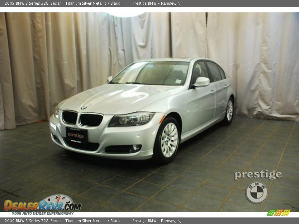 2009 BMW 3 Series 328i Sedan Titanium Silver Metallic / Black Photo #1