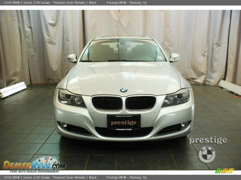 2009 BMW 3 Series 328i Sedan Titanium Silver Metallic / Black Photo #9