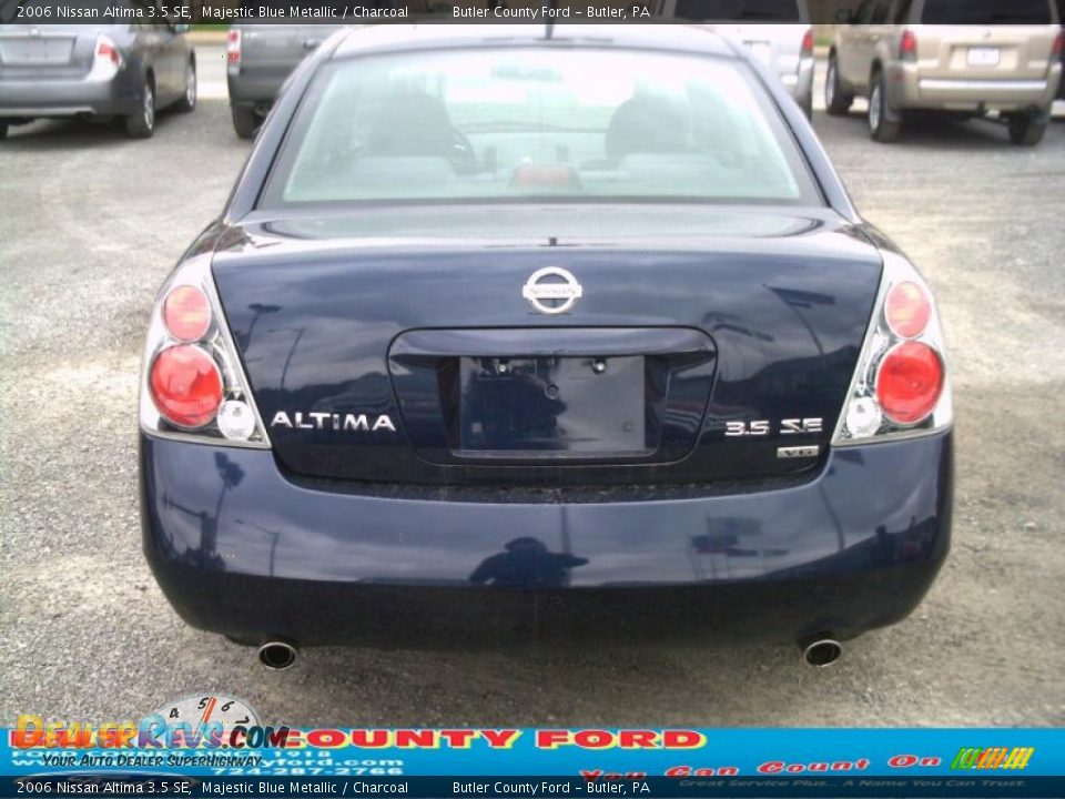2006 Nissan Altima 3.5 SE Majestic Blue Metallic / Charcoal Photo #3