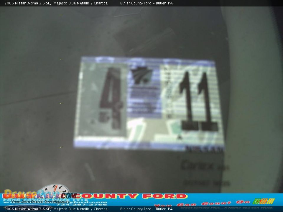 2006 Nissan Altima 3.5 SE Majestic Blue Metallic / Charcoal Photo #15