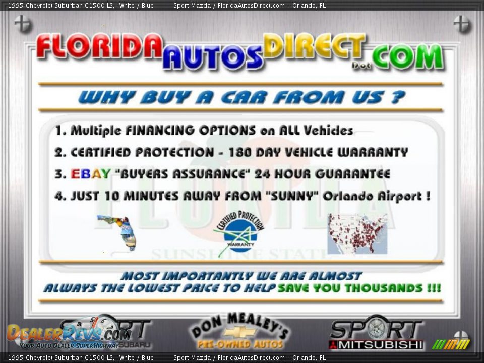 1995 Chevrolet Suburban C1500 LS White / Blue Photo #2