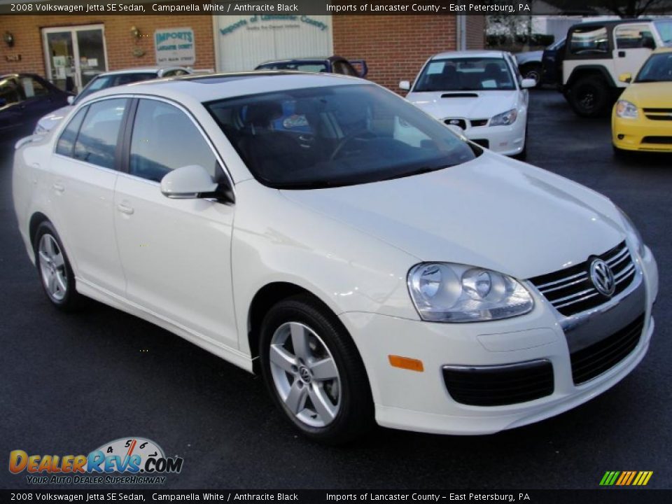 2008 Volkswagen Jetta SE Sedan Campanella White / Anthracite Black Photo #1