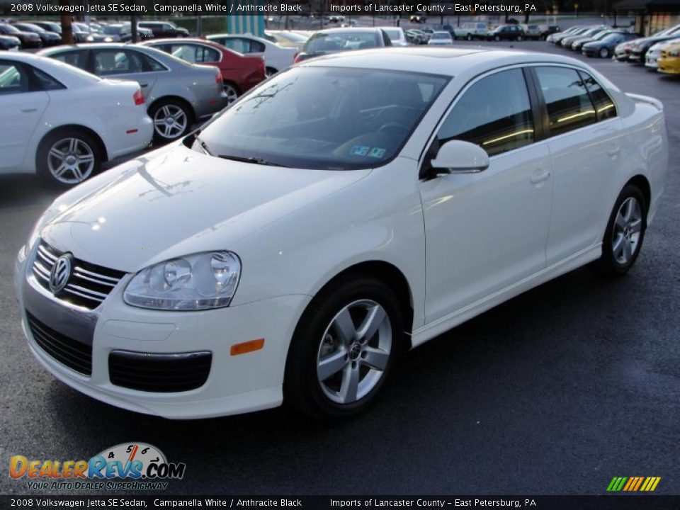 2008 Volkswagen Jetta SE Sedan Campanella White / Anthracite Black Photo #3