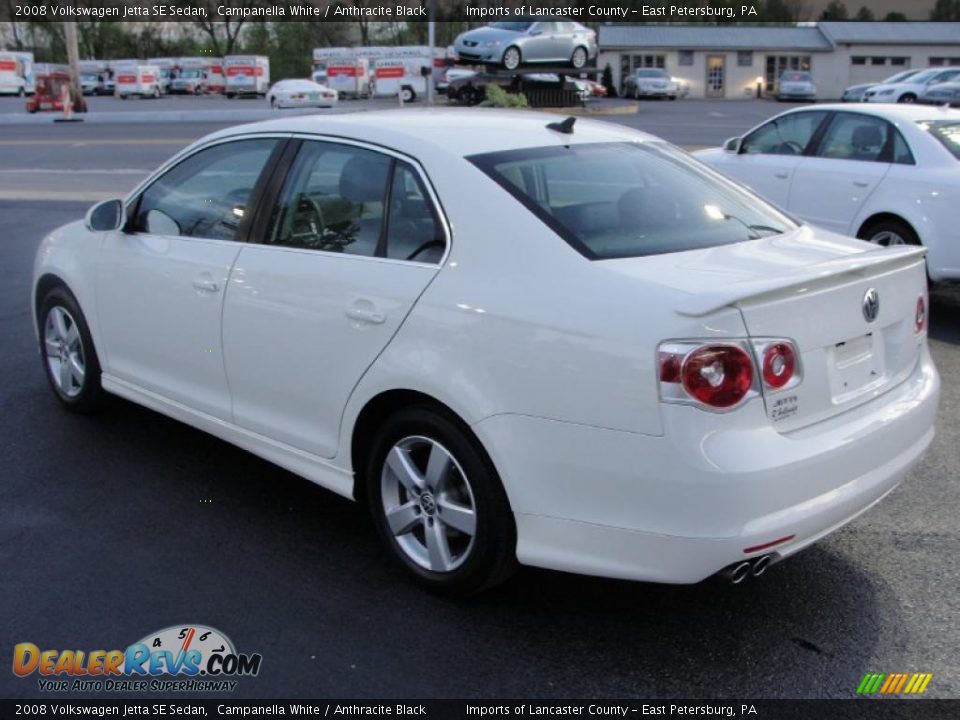 2008 Volkswagen Jetta SE Sedan Campanella White / Anthracite Black Photo #4
