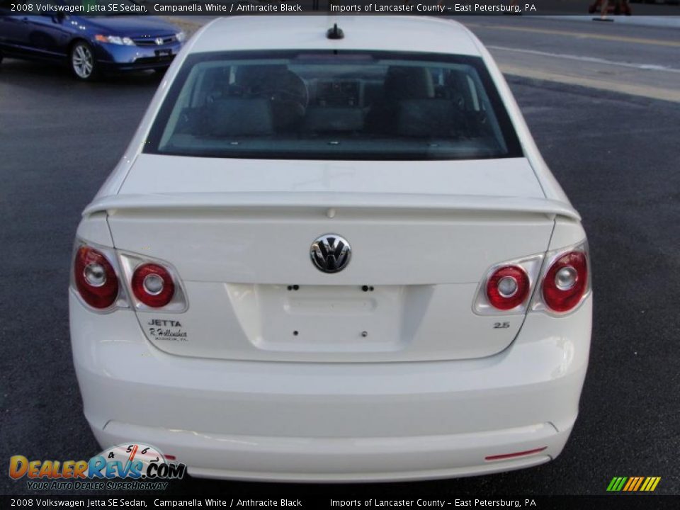 2008 Volkswagen Jetta SE Sedan Campanella White / Anthracite Black Photo #5